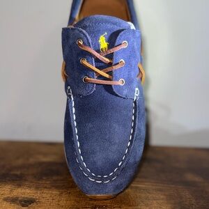 Polo by Ralph Lauren Men's Navy Suede Boat Shoes